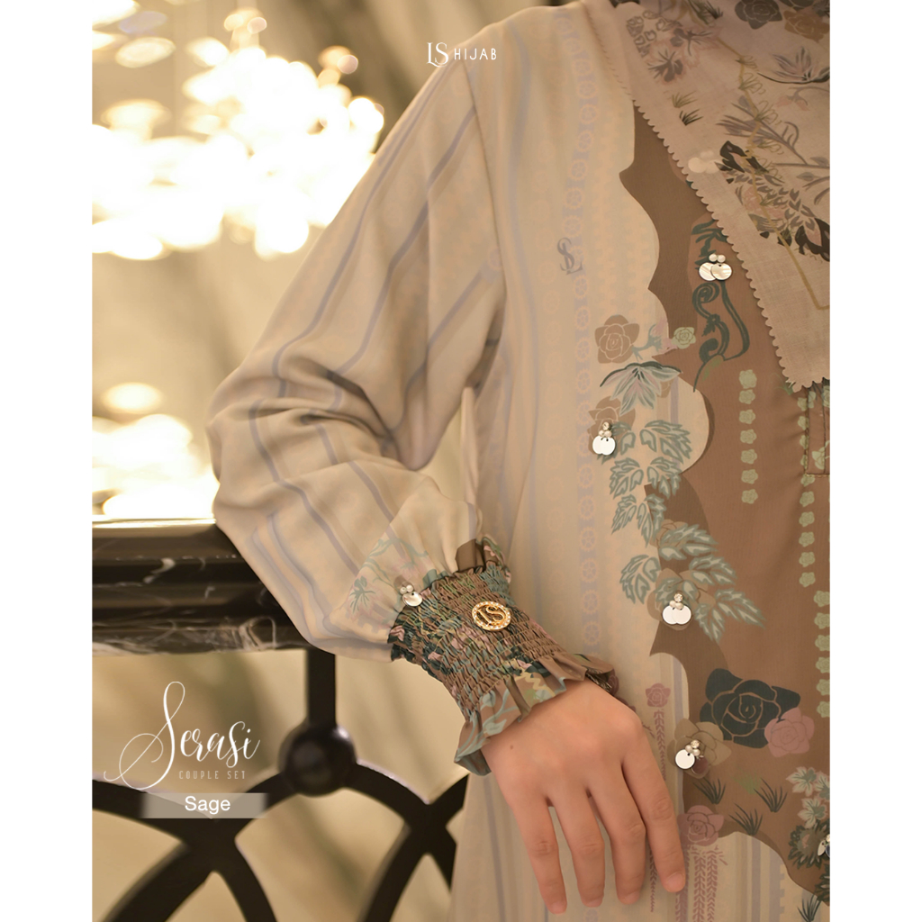 LS Hijab - Serasi Gamis Sarimbit Wanita Muslimah Dengan Bahan Sifon Sutra Silk Premium Nyaman dan Mewah