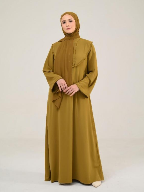 Azzha Indonesia - Niema Abaya Wanita Muslimah Dengan Bahan Barbara Anti UV Premium