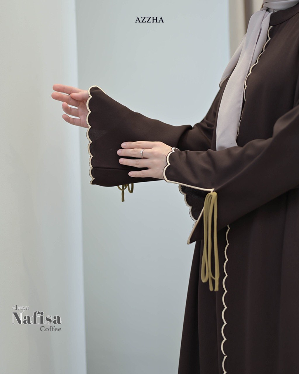 Azzha Indonesia - Nafisa Abaya Wanita Muslimah Nyaman Lembut dan Elegant Dengan Bahan Hania Arabian anti UV Premium