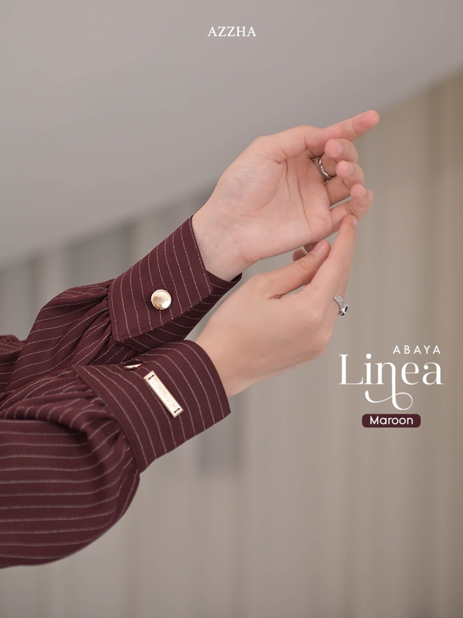 Azzha Indonesia - Linea Abaya Wanita Muslimah Adem Nyaman dan Elegant Dengan Bahan Berluti Stripe Premium