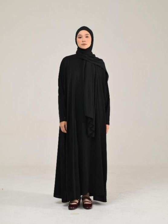 Azzha Indonesia - Yasmina Abaya Style 2 Dress Wanita Muslimah Only Bahan Eliza Anti UV Premium