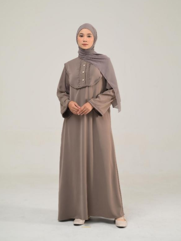 Azzha Indonesia - Niema Abaya Wanita Muslimah Dengan Bahan Barbara Anti UV Premium