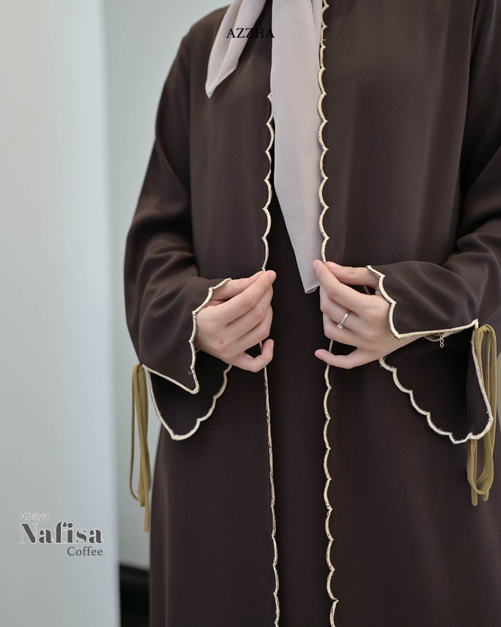 Azzha Indonesia - Nafisa Abaya Wanita Muslimah Nyaman Lembut dan Elegant Dengan Bahan Hania Arabian anti UV Premium