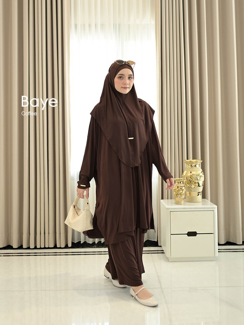 Azzha Indonesia - Baye One Set | Tunik Set Bergo Buy 1 Get 4 Mewah Nyaman Dengan Bahan Jersey Korea Premium