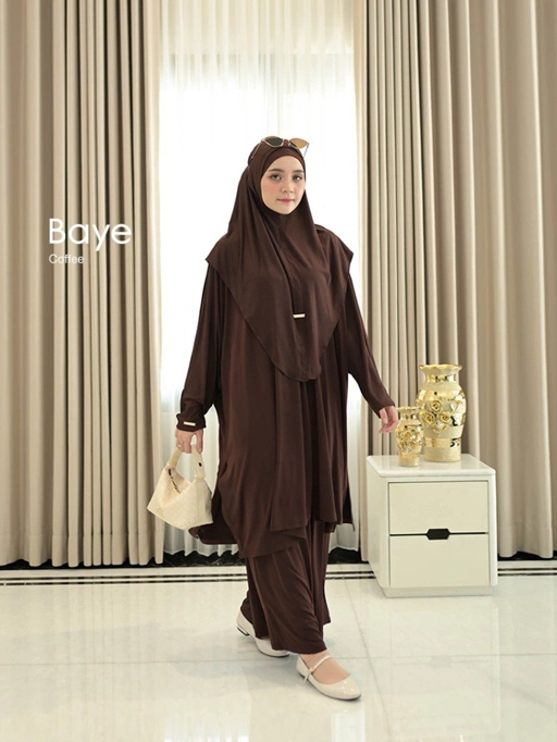 Image of Azzha Indonesia - Baye One Set | Tunik Set Bergo Buy 1 Get 4 Mewah Nyaman Dengan Bahan Jersey Korea Premium