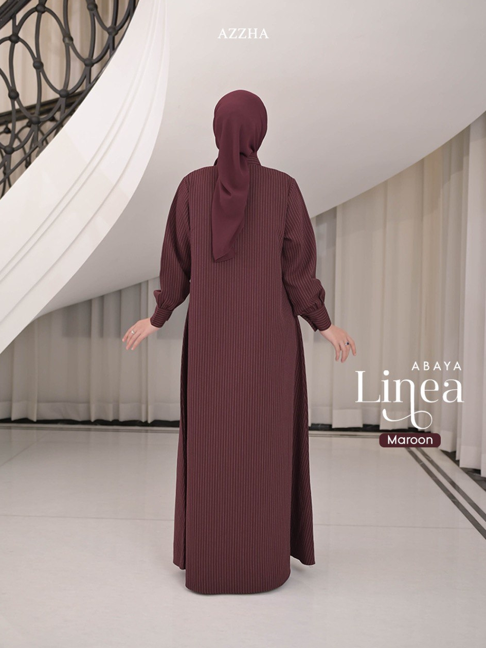 Azzha Indonesia - Linea Abaya Wanita Muslimah Adem Nyaman dan Elegant Dengan Bahan Berluti Stripe Premium