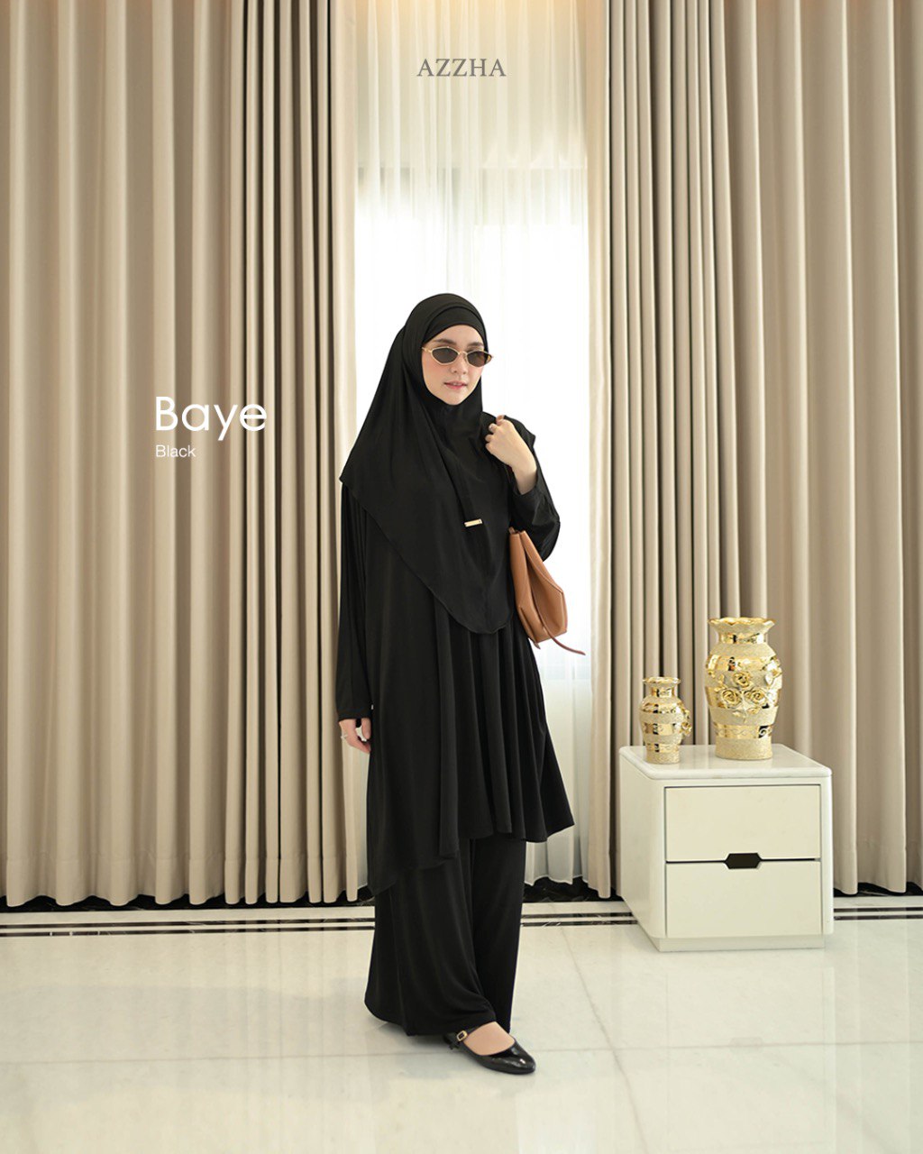 Azzha Indonesia - Baye One Set | Tunik Set Bergo Buy 1 Get 4 Mewah Nyaman Dengan Bahan Jersey Korea Premium