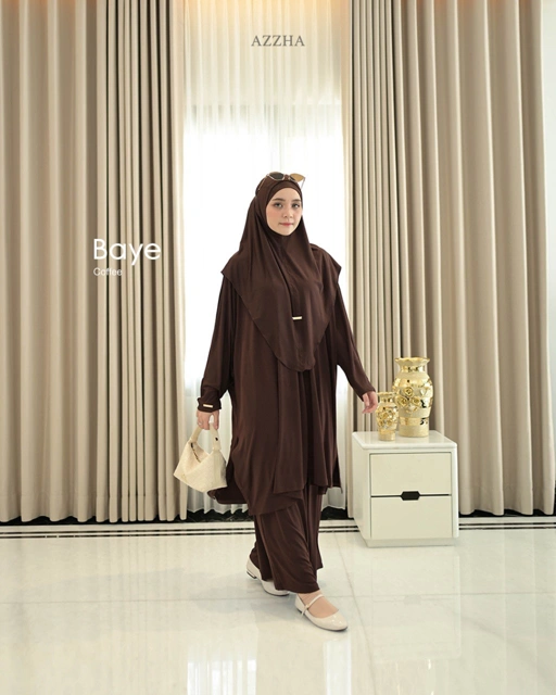 Azzha Indonesia - Baye One Set | Tunik Set Bergo Buy 1 Get 4 Mewah Nyaman Dengan Bahan Jersey Korea Premium