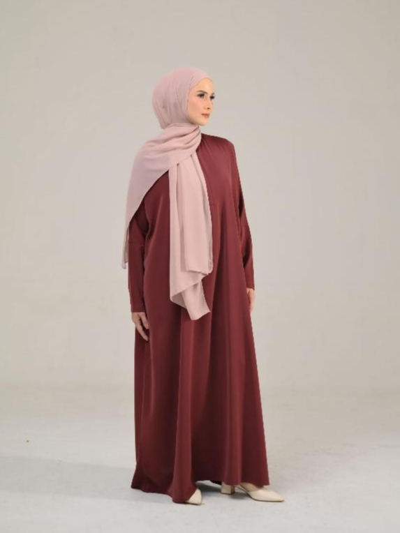 Azzha Indonesia - Yasmina Abaya Style 2 Dress Wanita Muslimah Only Bahan Eliza Anti UV Premium