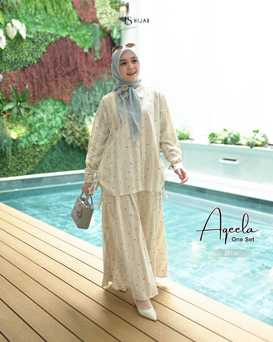 LS Hijab Aqeela Oneset Rok Kekinian - Aksen Serut I Allsize