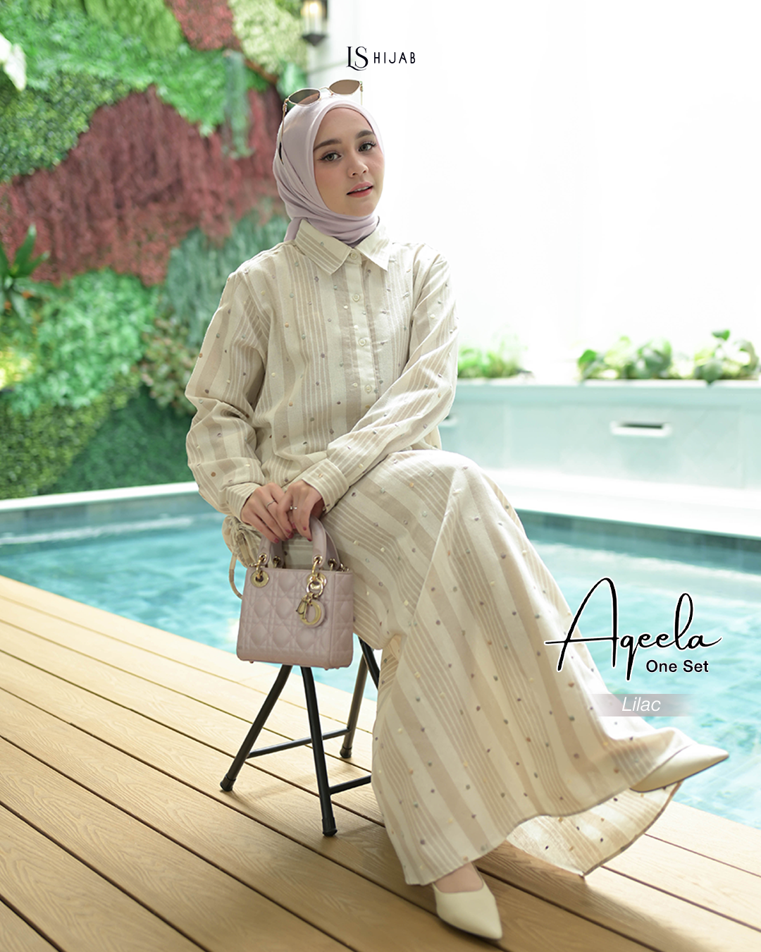 LS Hijab Aqeela Oneset Rok Kekinian - Aksen Serut I Allsize