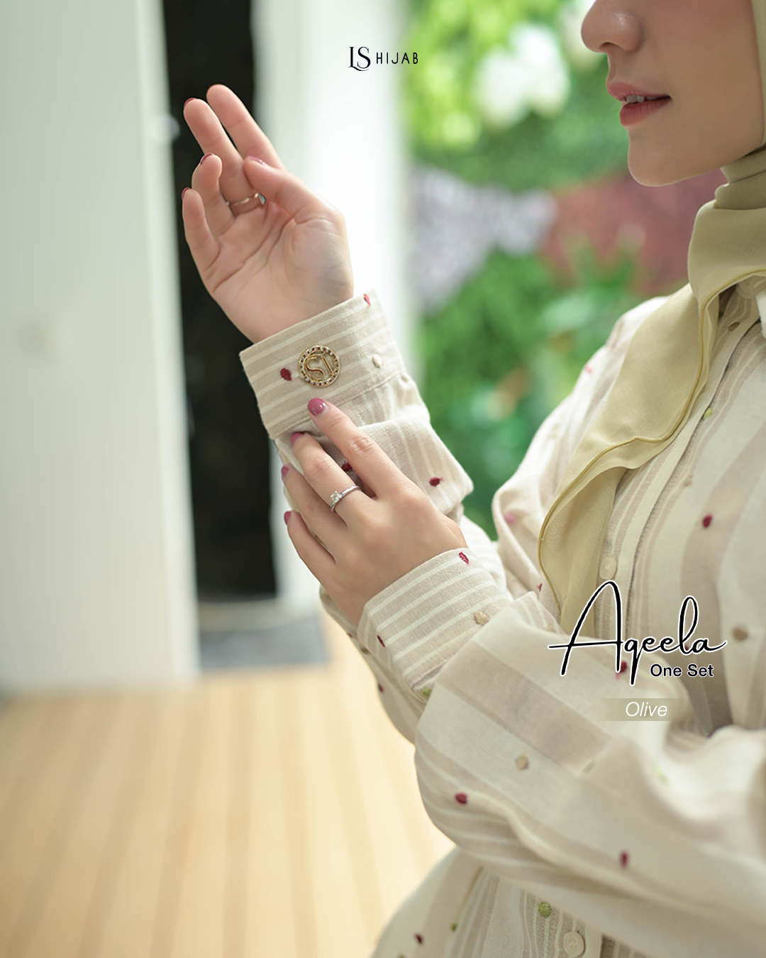 LS Hijab Aqeela Oneset Rok Kekinian - Aksen Serut I Allsize