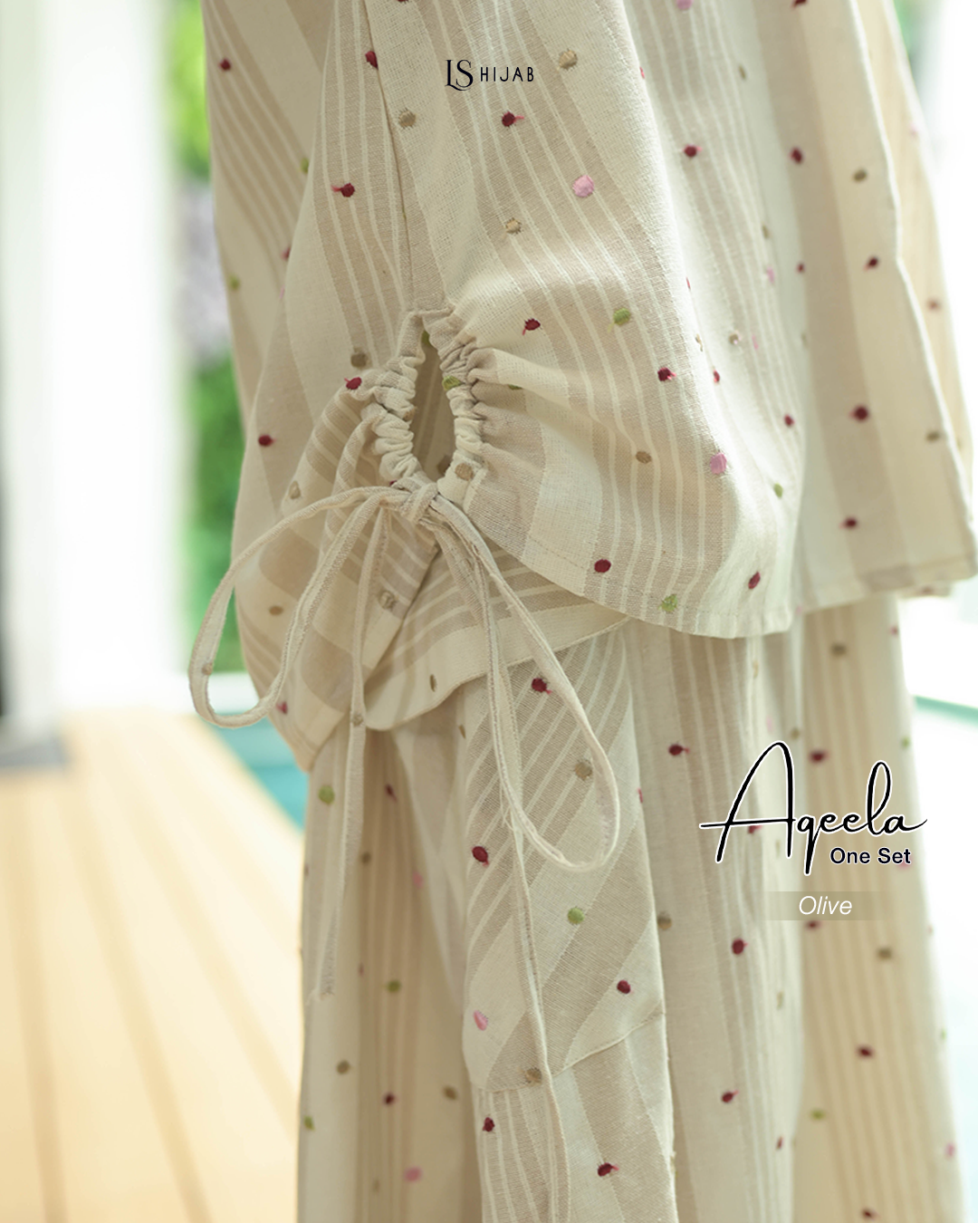 LS Hijab Aqeela Oneset Rok Kekinian - Aksen Serut I Allsize