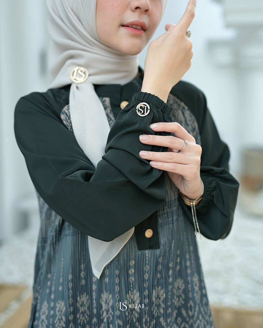 Basma Dress Plisket Elegant Wudhu Friendly - Dress Only