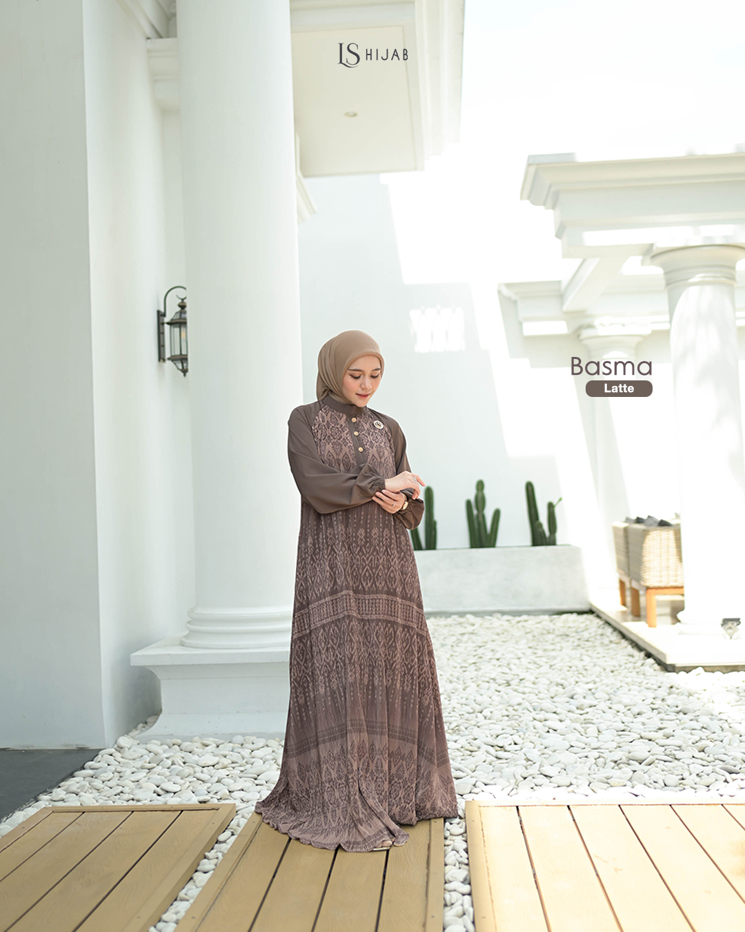 Basma Dress Plisket Elegant Wudhu Friendly - Dress Only