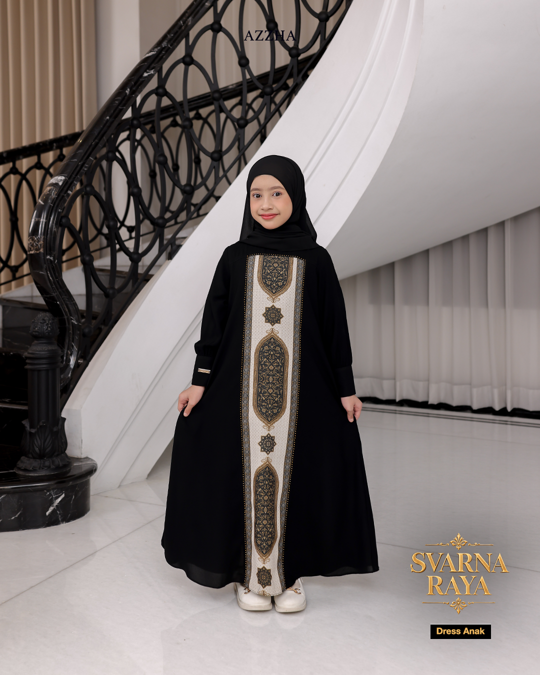 Azzha Indonesia| PRE-ORDER Svarna Raya Dress Anak Sarimbit Collection Lebaran 2027