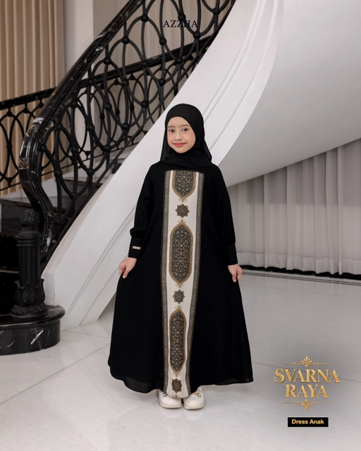 Azzha Indonesia| PRE-ORDER Svarna Raya Dress Anak Sarimbit Collection Lebaran 2027