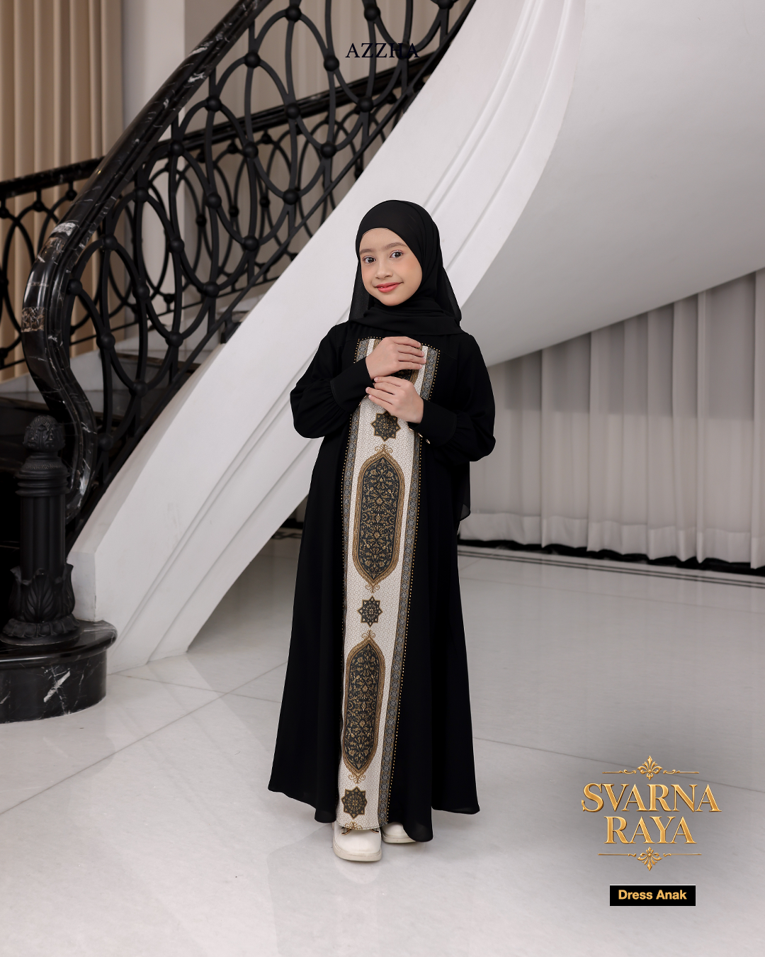Azzha Indonesia| PRE-ORDER Svarna Raya Dress Anak Sarimbit Collection Lebaran 2027