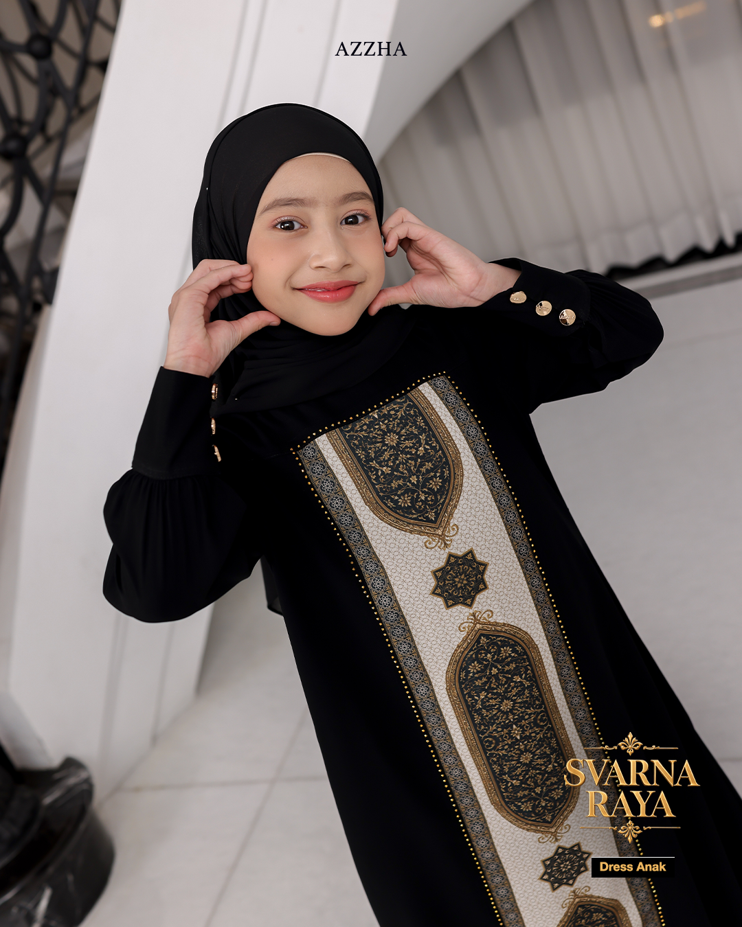 Azzha Indonesia| PRE-ORDER Svarna Raya Dress Anak Sarimbit Collection Lebaran 2027