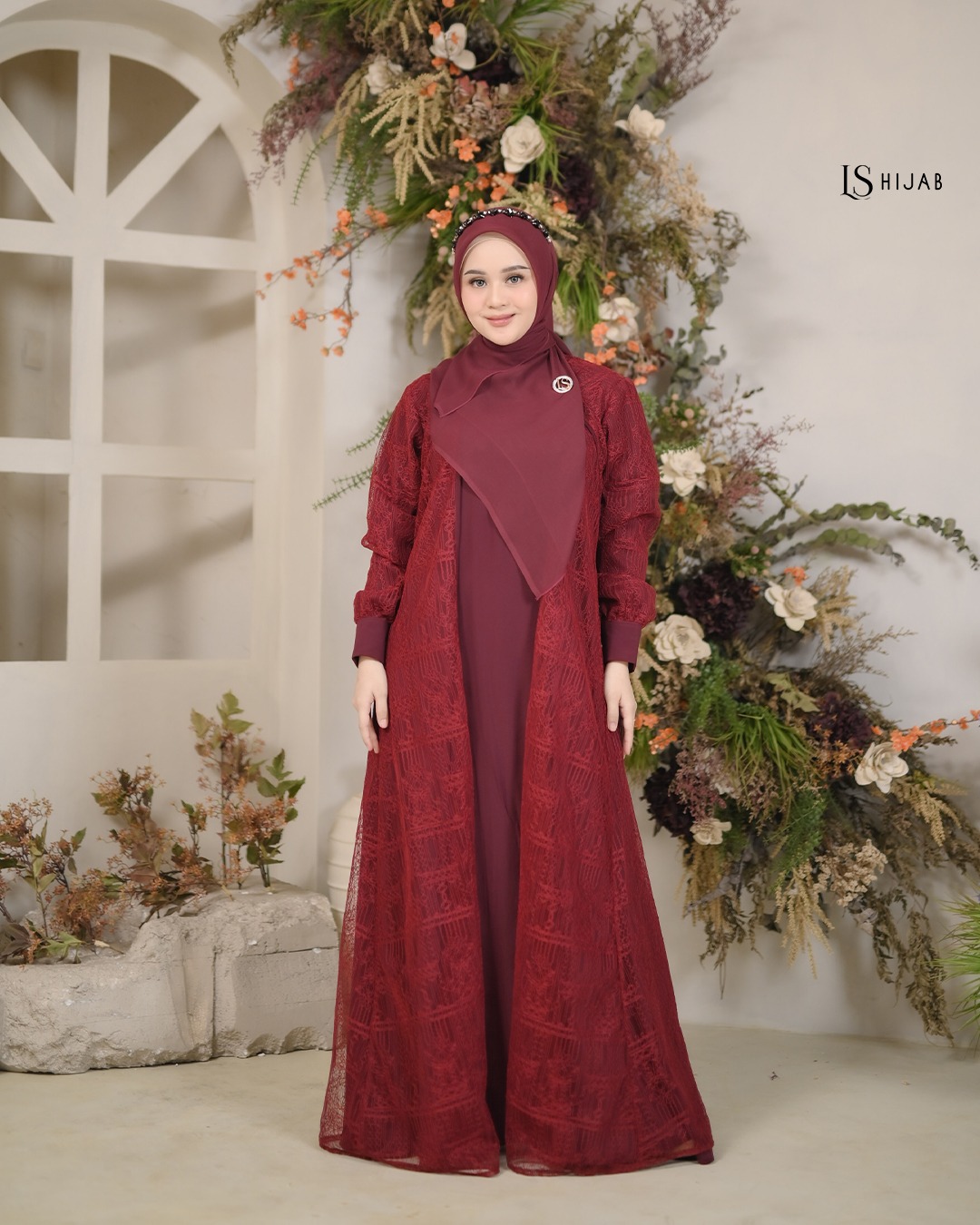 Harmony Dress - Maroon