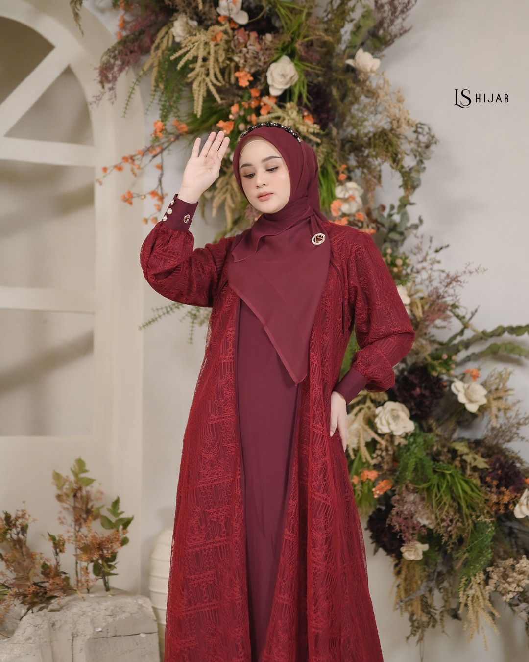 Harmony Dress - Maroon