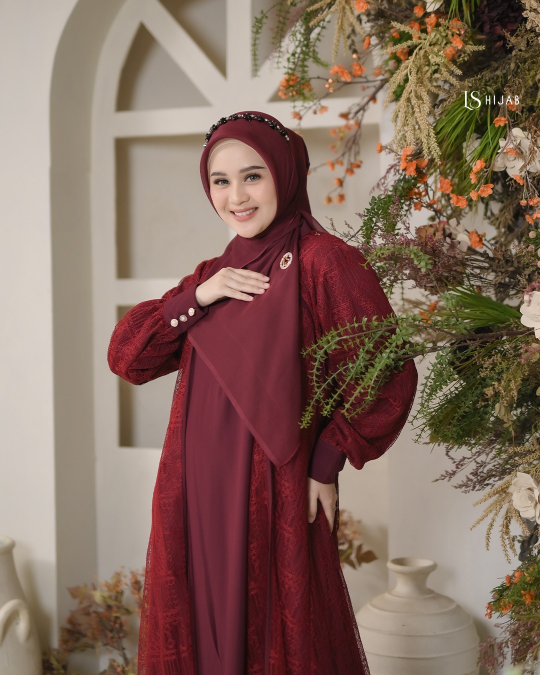 Harmony Dress - Maroon