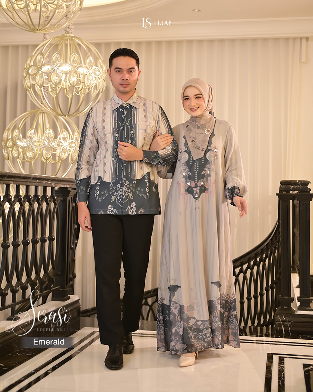 LS Hijab - Serasi Gamis Sarimbit Wanita Muslimah Dengan Bahan Sifon Sutra Silk Premium Nyaman dan Mewah