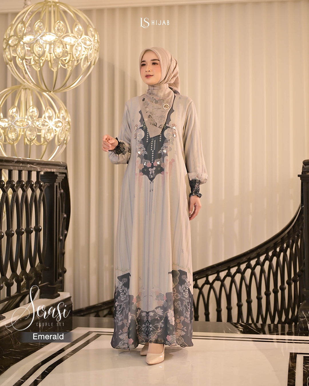 LS Hijab - Serasi Gamis Sarimbit Wanita Muslimah Dengan Bahan Sifon Sutra Silk Premium Nyaman dan Mewah
