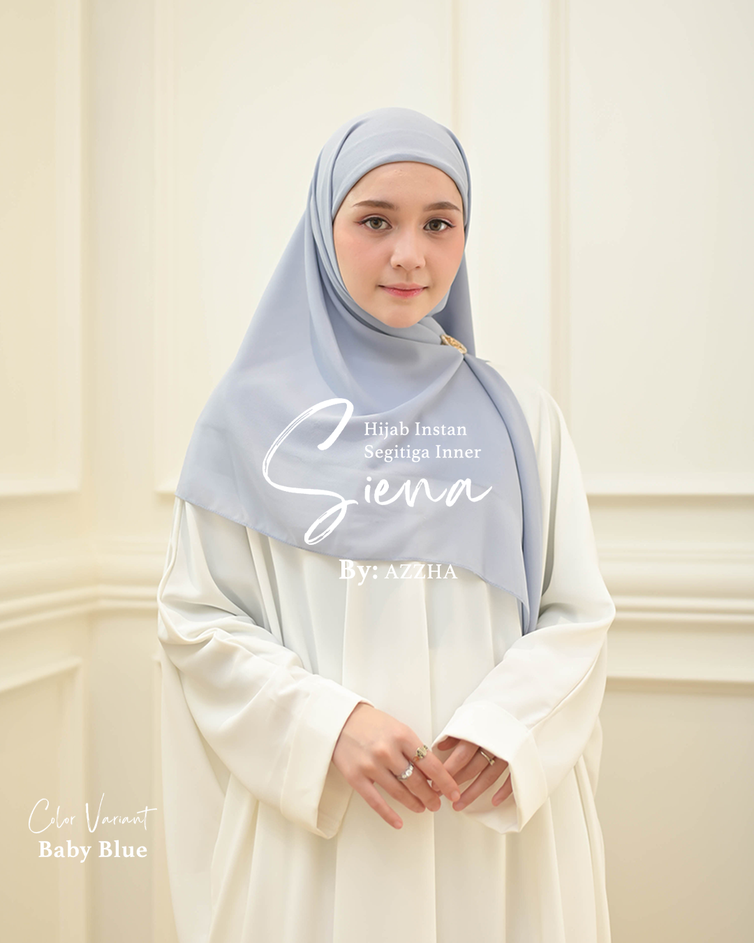 Azzha Indonesia| Siena Pashmina Segitiga Instant - Ciput Menyatu