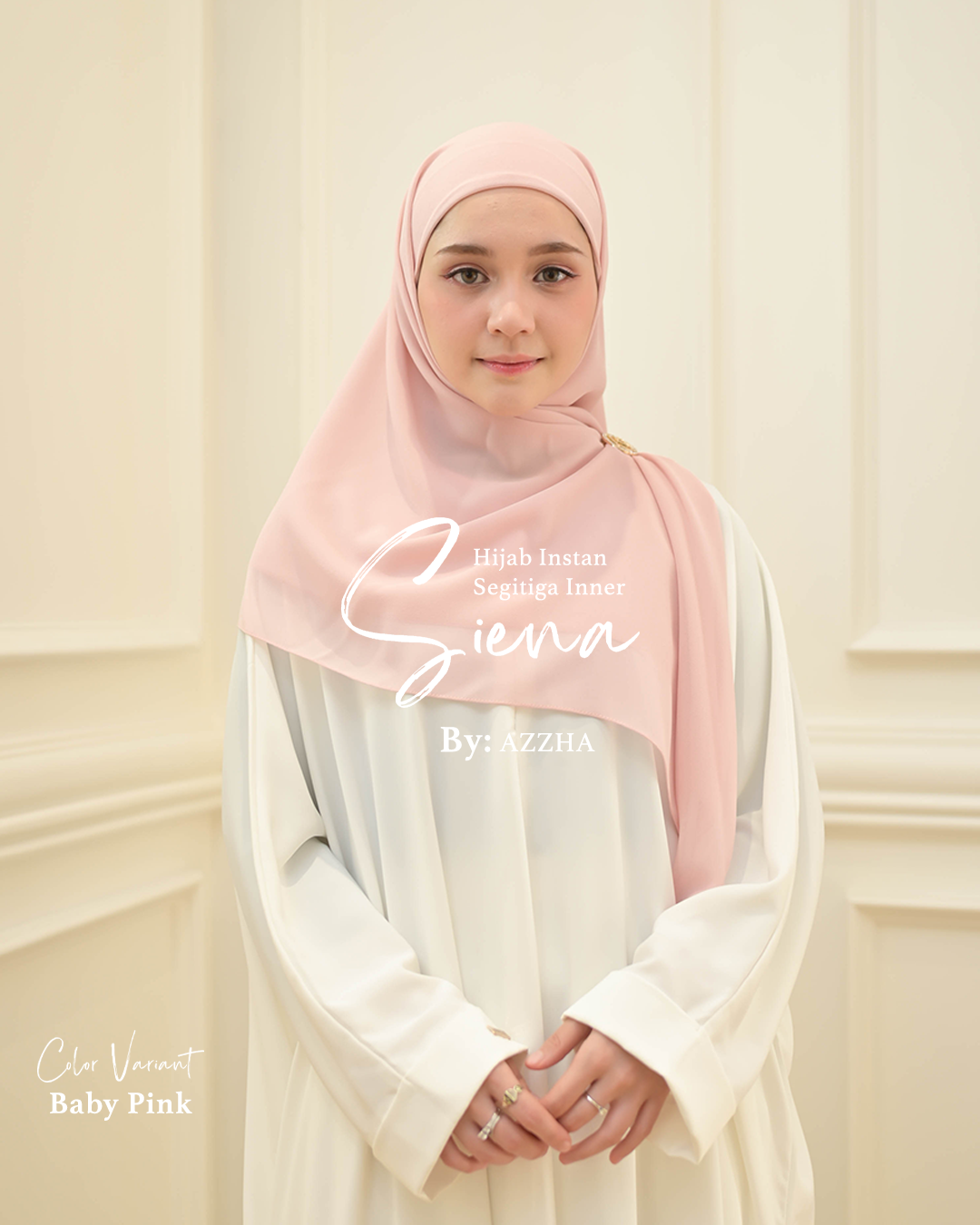Azzha Indonesia| Siena Pashmina Segitiga Instant - Ciput Menyatu