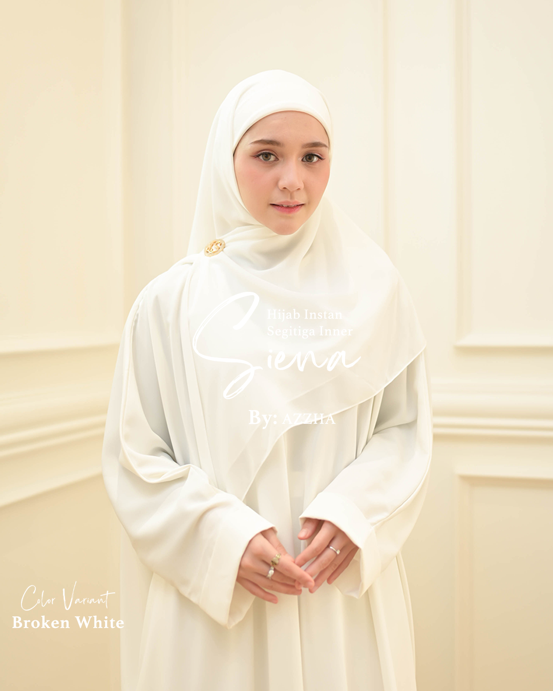 Azzha Indonesia| Siena Pashmina Segitiga Instant - Ciput Menyatu