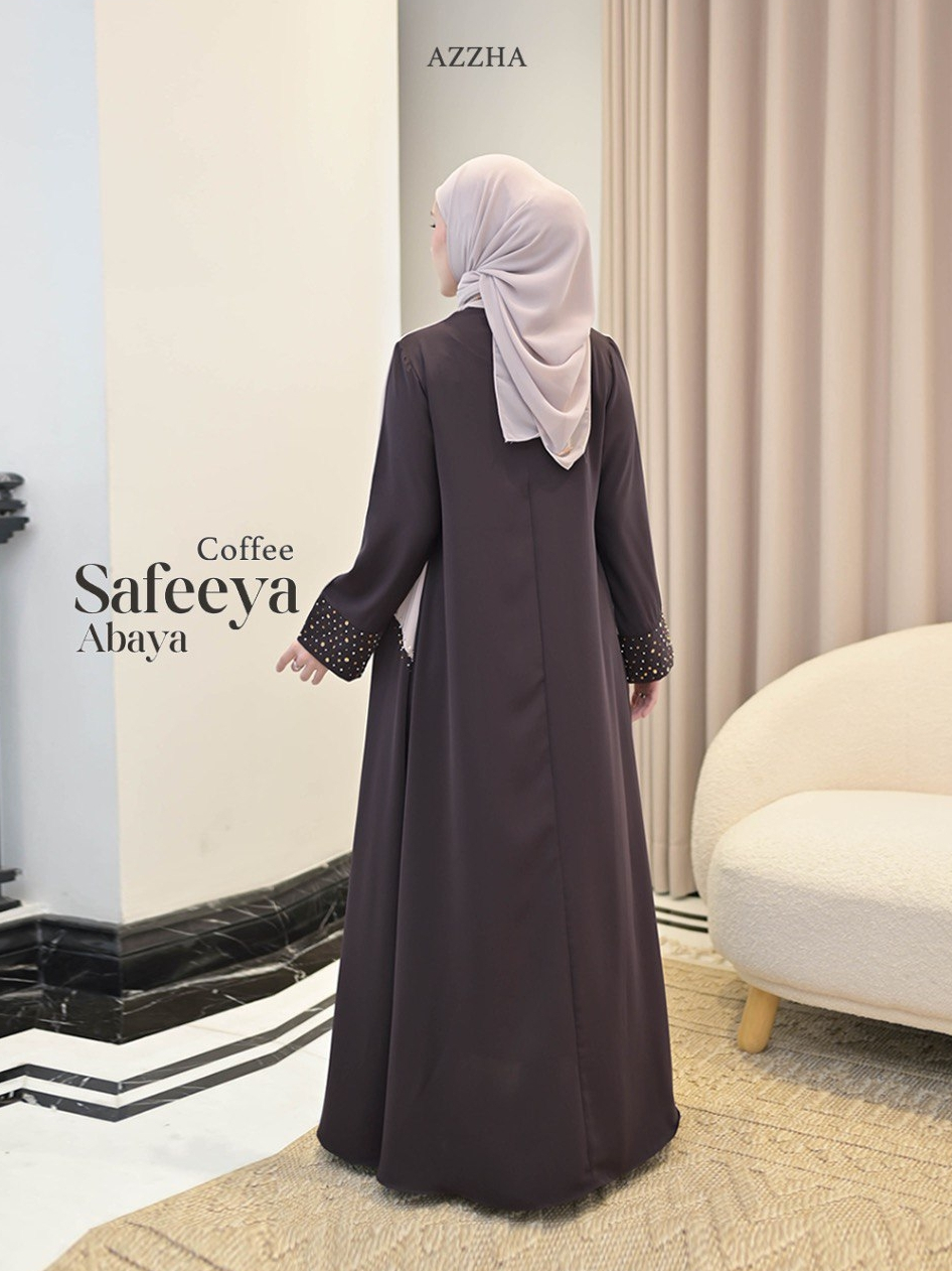 Azzha Indonesia - Safeeya Abaya Wanita Muslimah Nyaman Lembut dan Mewah Dengan Bahan Hania Anti UV Premium