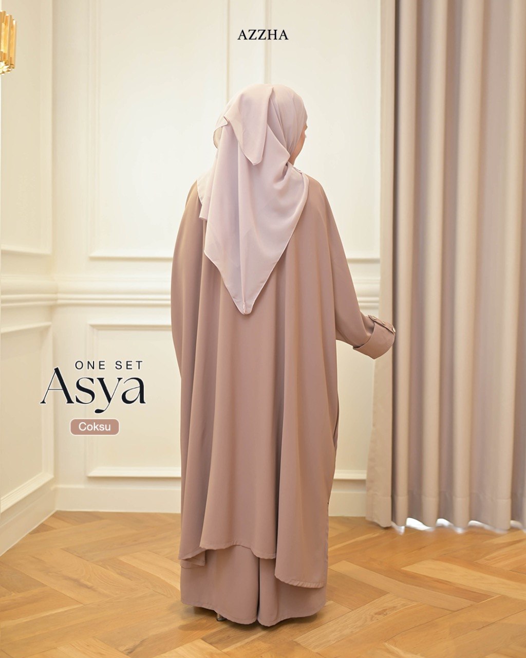 Azzha Indonesia - Asya One Set Wanita Muslimah Nyaman Lembut dan Mewah Buy 1 Get 2 Tunik Skirt Dengan Bahan Marbella Anti UV Premium