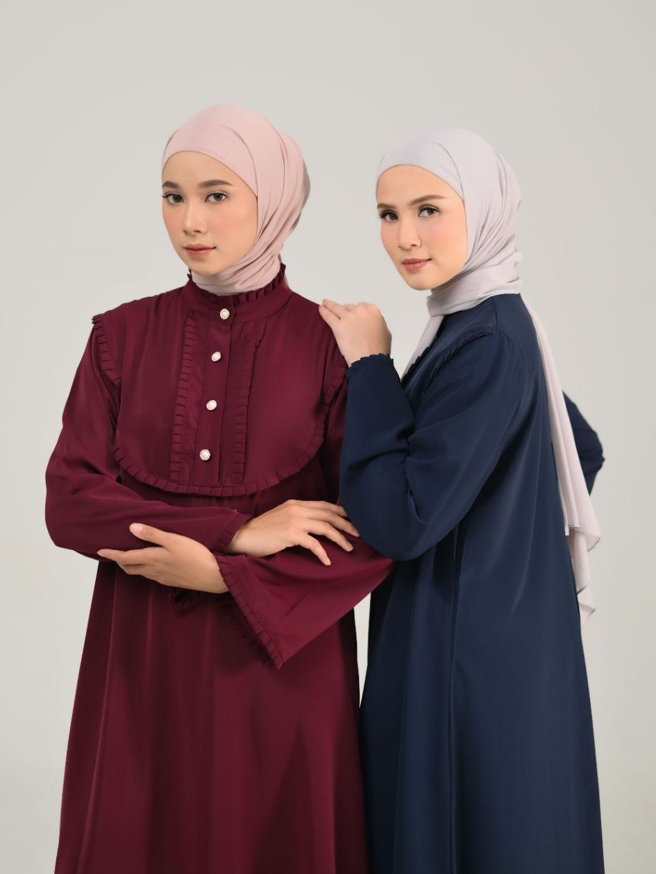 Azzha Indonesia - Niema Abaya Wanita Muslimah Dengan Bahan Barbara Anti UV Premium