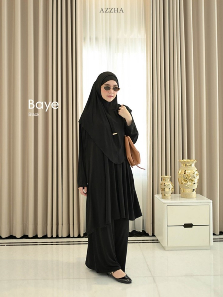 Azzha Indonesia - Baye One Set | Tunik Set Bergo Buy 1 Get 4 Mewah Nyaman Dengan Bahan Jersey Korea Premium