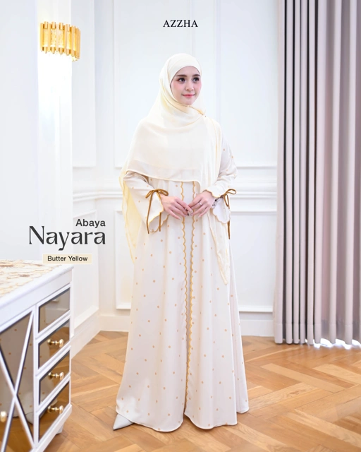 Azzha Indonesia - Nayara Abaya Wanita Nyaman dan Elegant Dengan Bahan Jiso Crepe Anti UV Premium