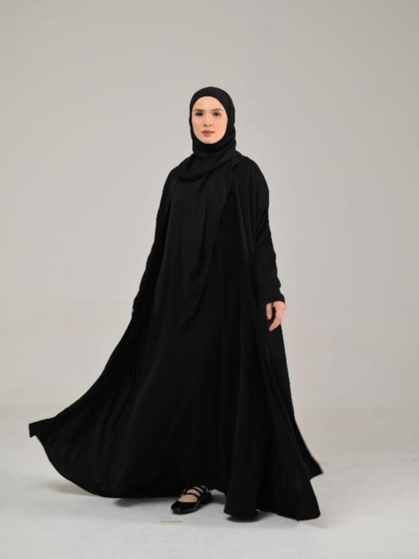 Azzha Indonesia - Yasmina Abaya Style 1 Dress Set Outer Dengan Bahan Eliza Anti UV Premium