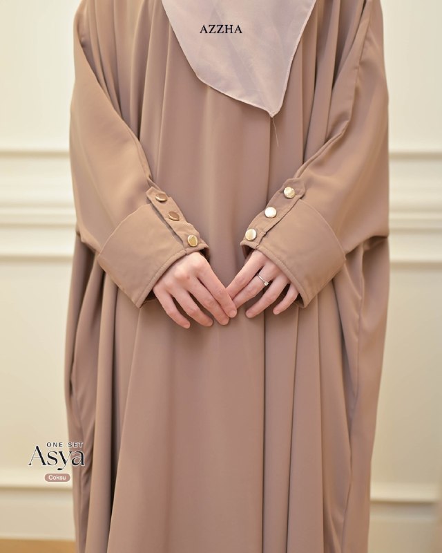 Azzha Indonesia - Asya One Set Wanita Muslimah Nyaman Lembut dan Mewah Buy 1 Get 2 Tunik Skirt Dengan Bahan Marbella Anti UV Premium