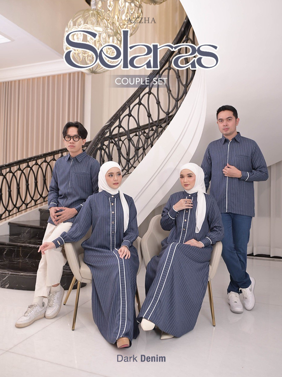 Azzha Indonesia - Selaras | Dress Wanita Mewah Elegant Nyaman Dengan Bahan Soft Jeans Premium