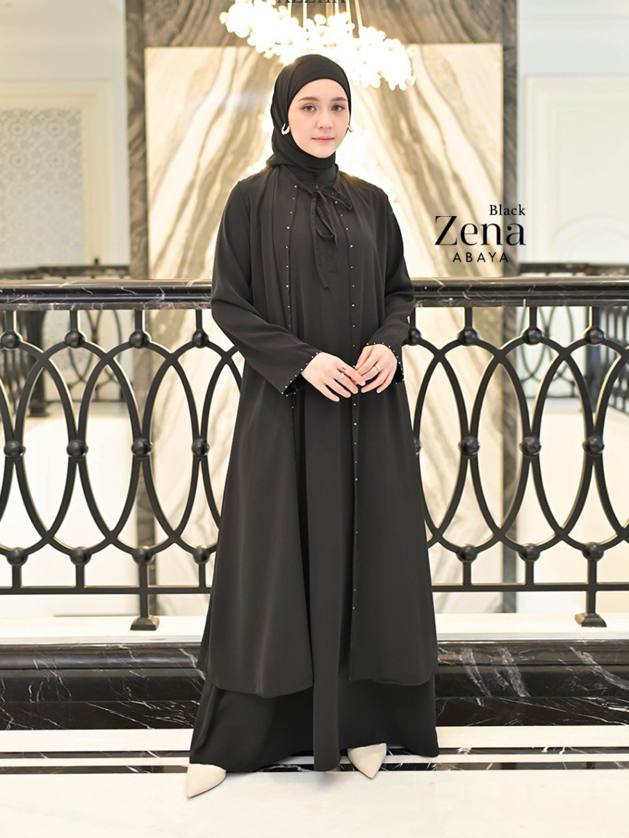 Azzha Indonesia - Zena Abaya Wanita Muslimah Adem Nyaman dan Mewah Dengan Bahan Japan Arabian Premium