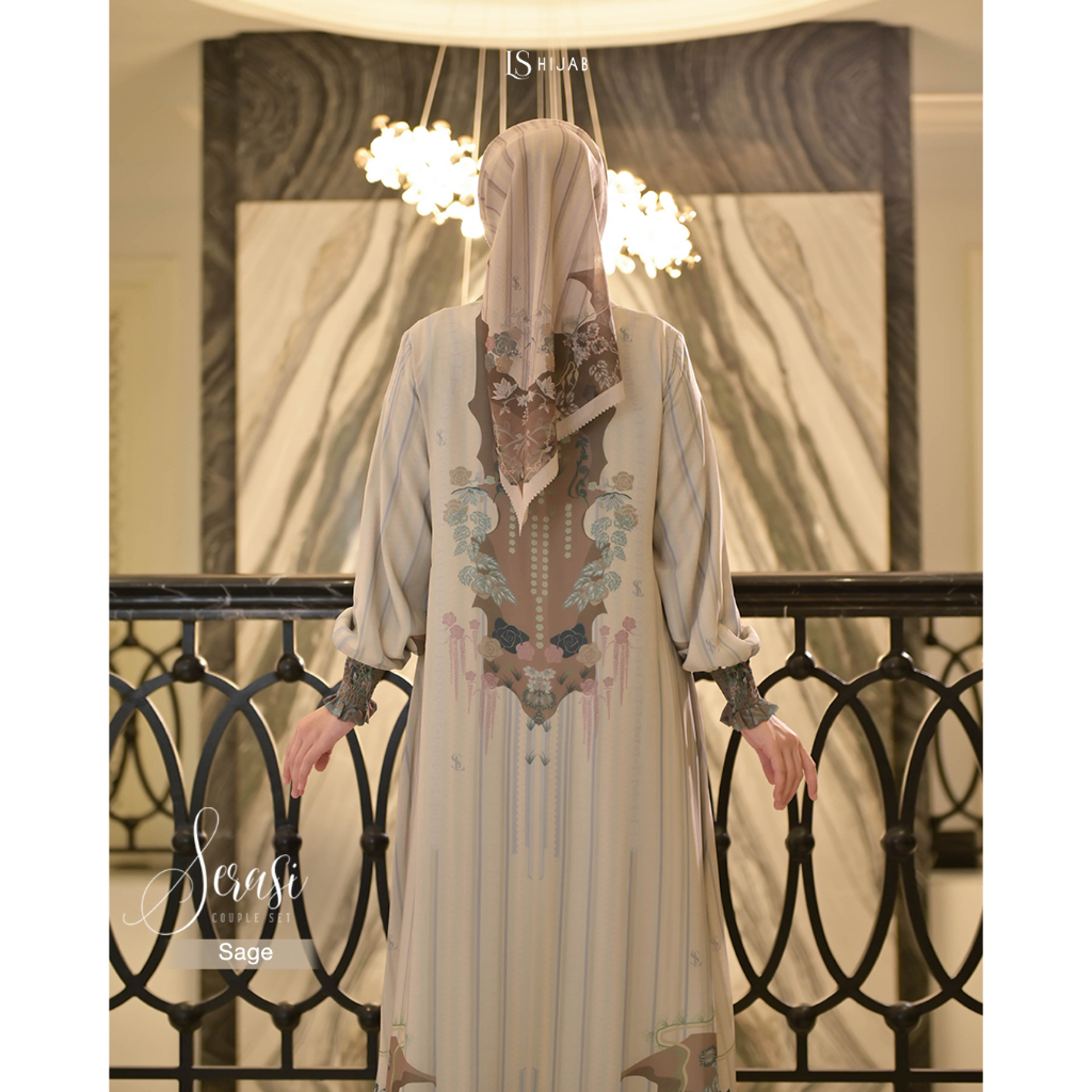 LS Hijab - Serasi Gamis Sarimbit Wanita Muslimah Dengan Bahan Sifon Sutra Silk Premium Nyaman dan Mewah