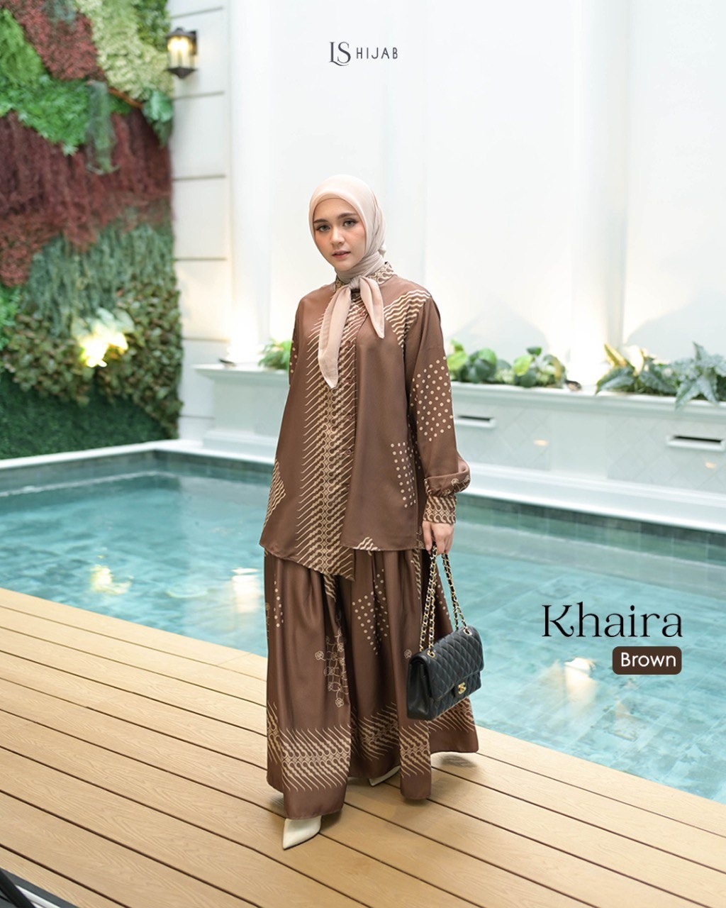 LS HIJAB| Khaira Oneset Kemeja Rok Motif Batik Premium