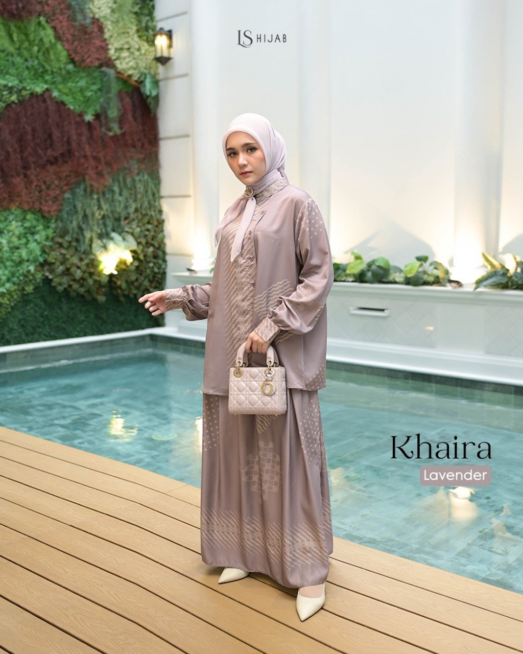 LS HIJAB| Khaira Oneset Kemeja Rok Motif Batik Premium