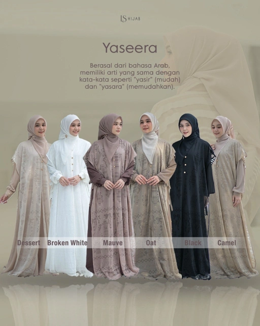 Image of Yaseera Dress Muslimah - Outer Brukat Premium Lepas Pasang