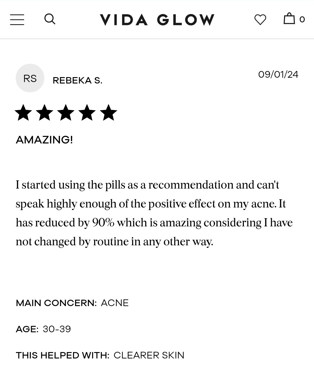 VIDAGLOW Clear Capsules for Acne Fighter