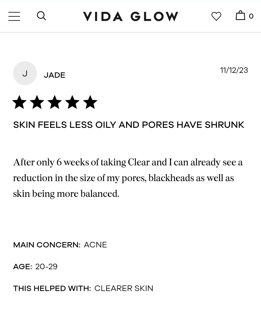 VIDAGLOW Clear Capsules for Acne Fighter