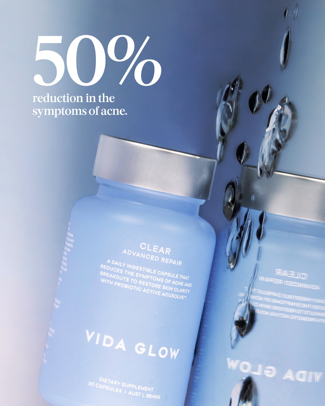 VIDAGLOW Clear Capsules for Acne Fighter