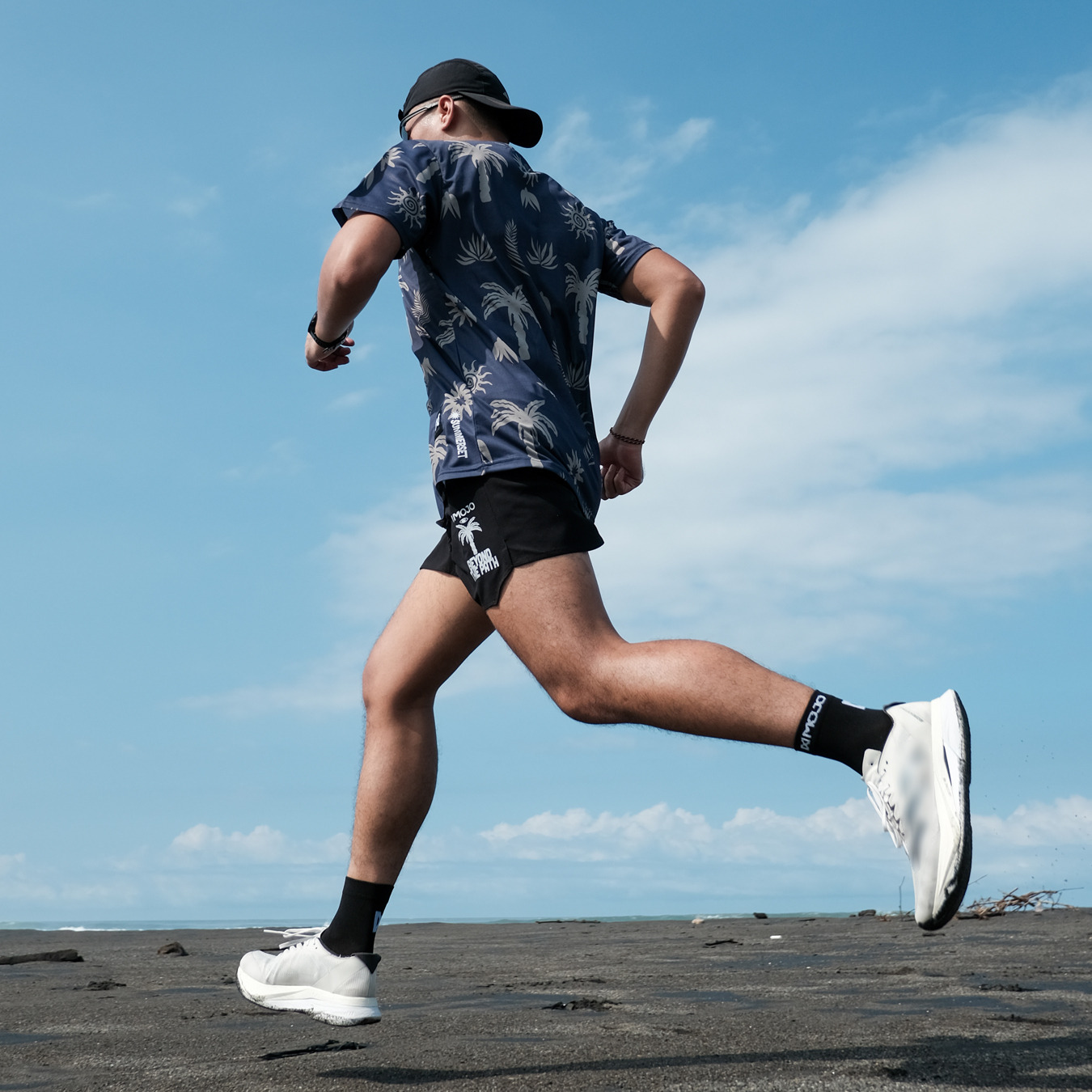 XMOJO Running Socks Ghostline Black (Summerset)