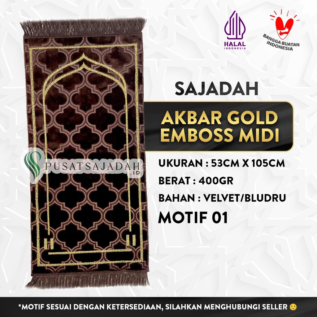 Sajadah Akbar Gold Emboss Midi