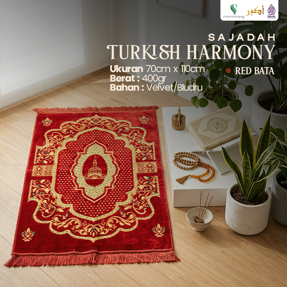 Sajadah Dewasa Tebal | Turkish Harmony | Uk. 70x110 | Model Terbaru | Gift |Turkiye | Turkey | Istanbul | Souvenir Haji | Terlaris | Lembut